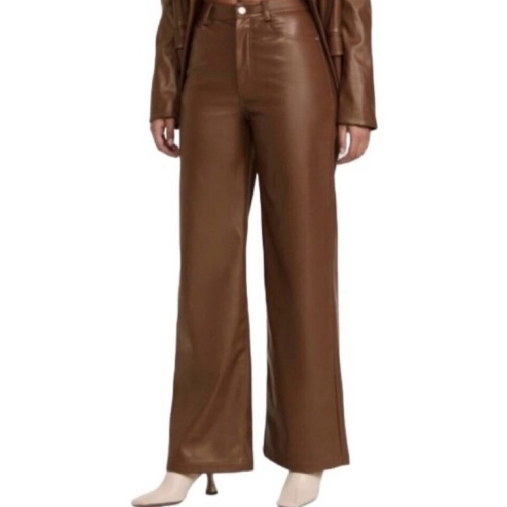 WeWoreWhat Tan Leather Detail